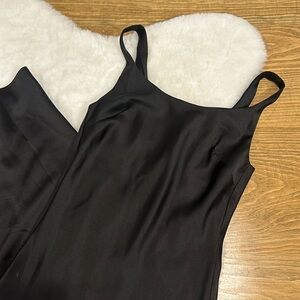 Satin black ASOS dress